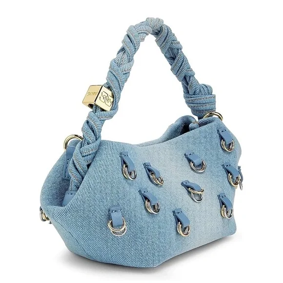 Ganni Stylish Blue Denim Handbag - Picture 3 of 4